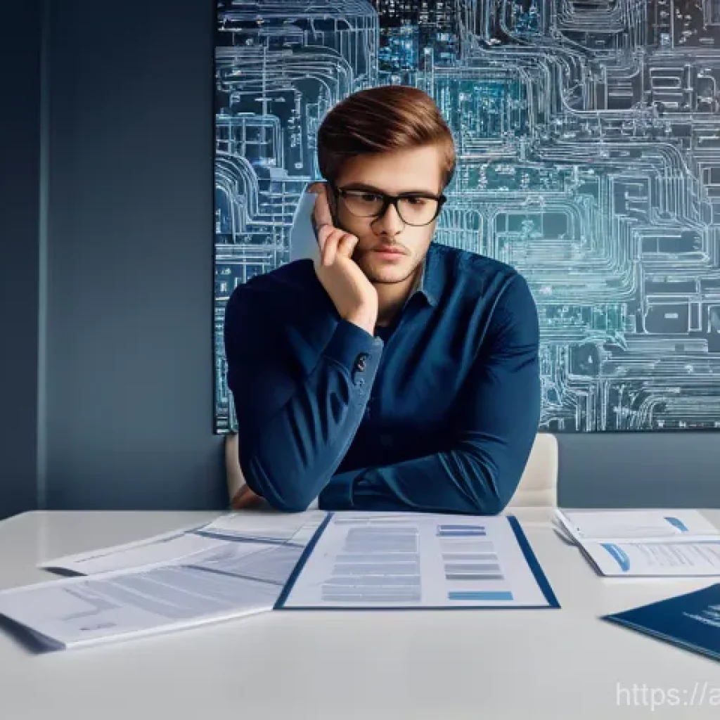 보험료 산정 기준 - **Prompt:** A young adult, dressed in smart casual attire, sits at a sleek modern desk, looking inte...