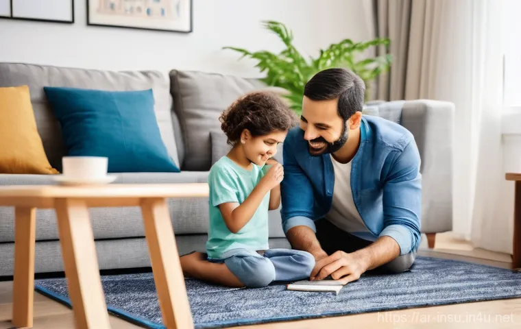 보험 세금 절약 방법 - **Prompt:** A serene and prosperous Arab family, consisting of a father and mother (in their late 30...