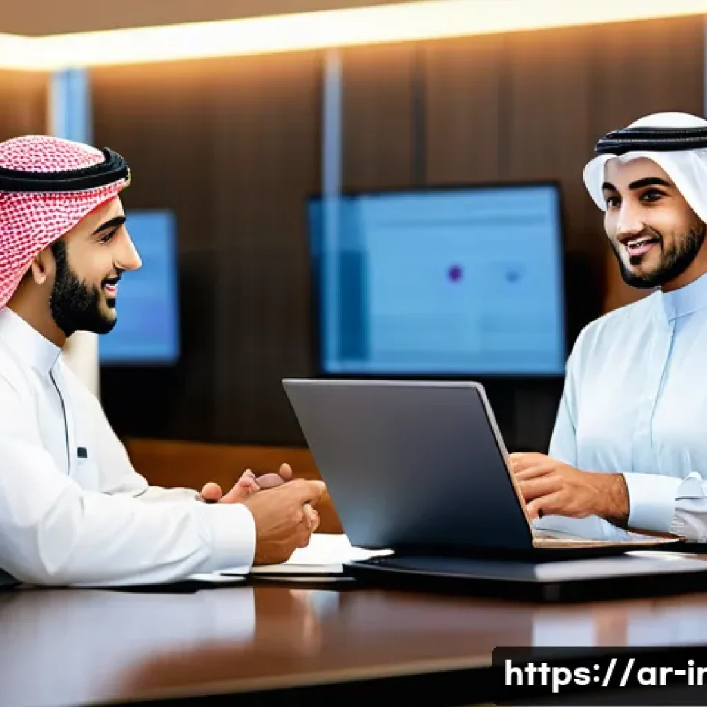 보험사별 보상 처리 속도 - A professional Arabic insurance office scene showing a Middle Eastern male customer in traditional a...