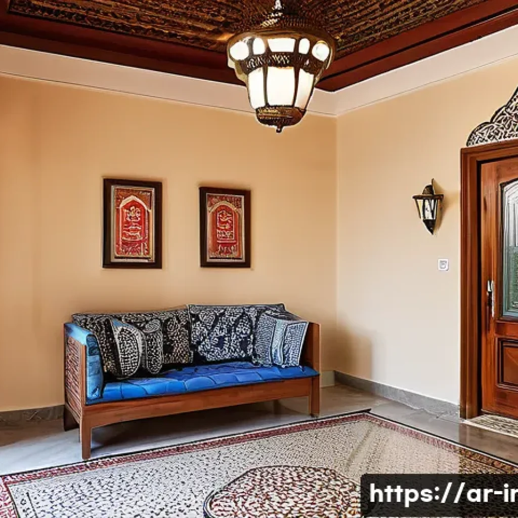 화재보험 가입 조건 - A modern residential home in an urban Arabic neighborhood, featuring visible smoke detectors and fir...