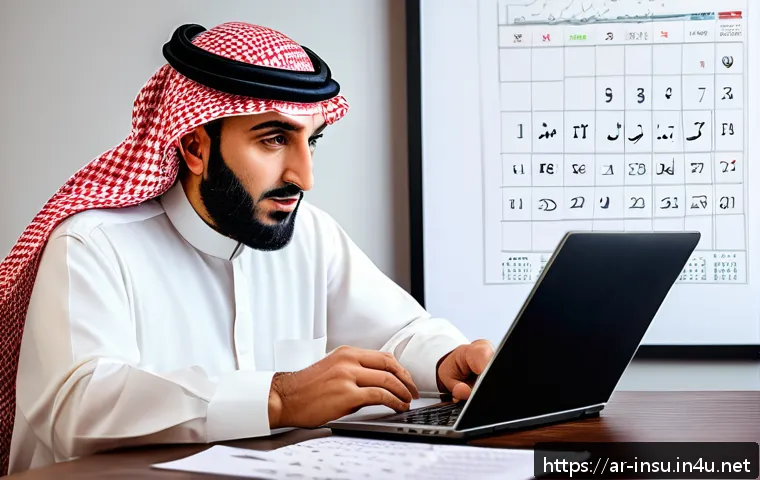연금보험의 장점과 단점 - A professional Middle Eastern man in traditional attire sitting at a desk with financial documents a...